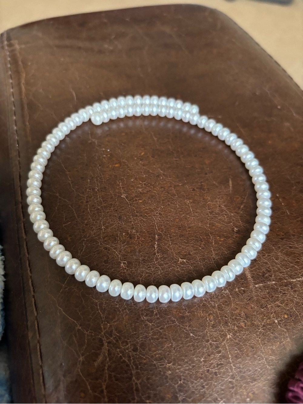Faux White Pearl Bead Choker Necklace - White Pearls NWOT